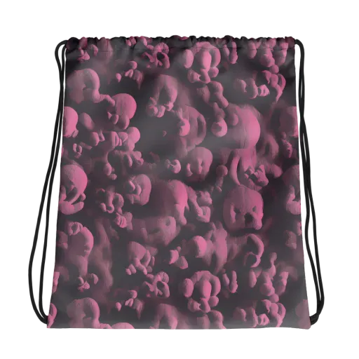 Mauve Metamorphosis on a Drawstring Bag