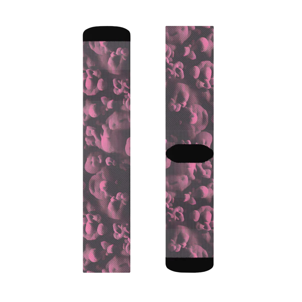 Mauve Metamorphosis on Socks — Left Sock