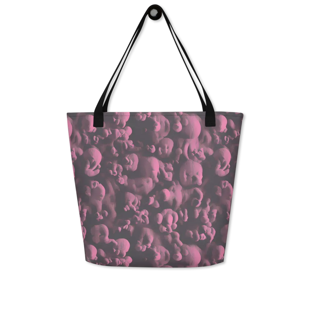 Mauve Metamorphosis on Large Tote Bag W/ Pocket — Front