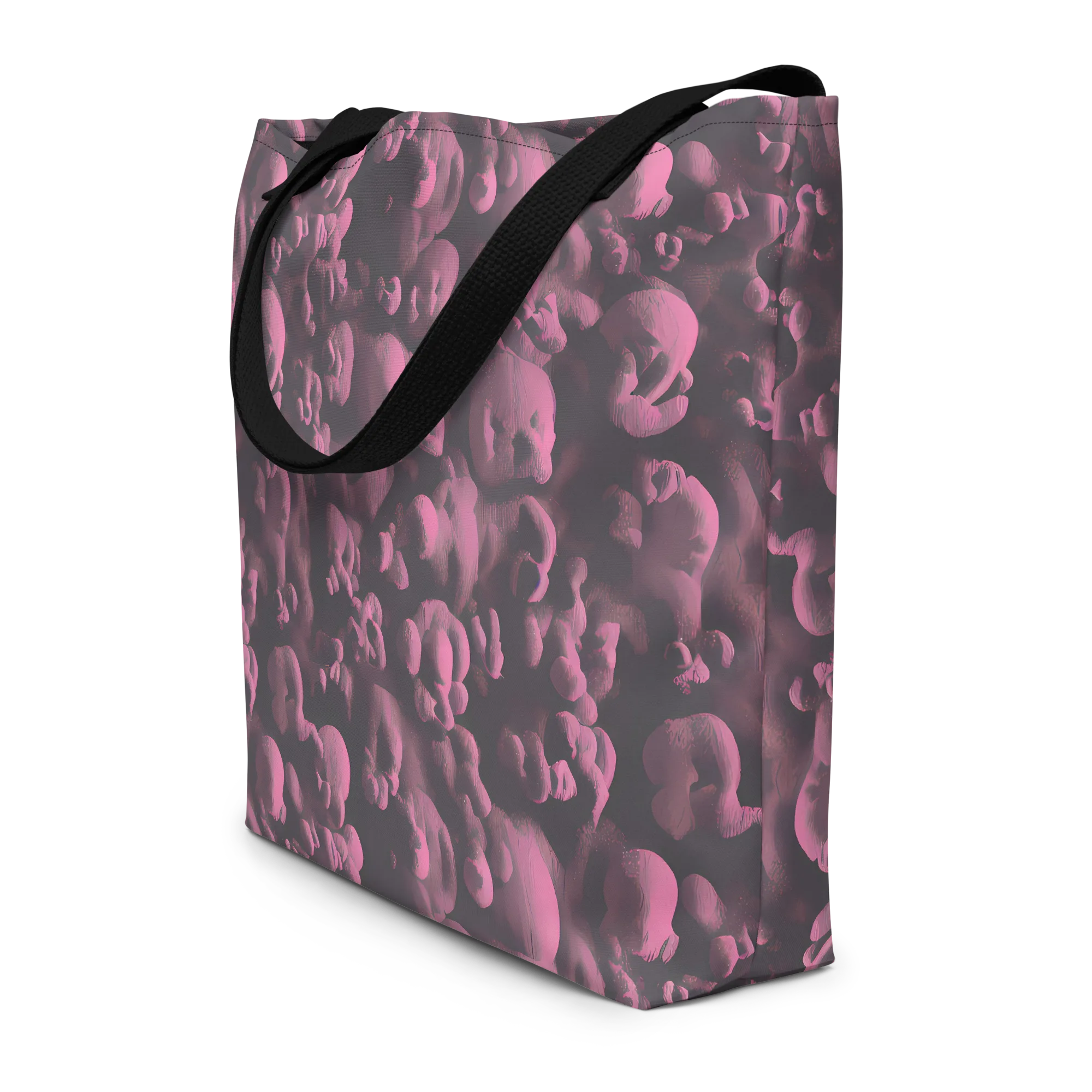 Mauve Metamorphosis on Large Tote Bag W/ Pocket — Front
