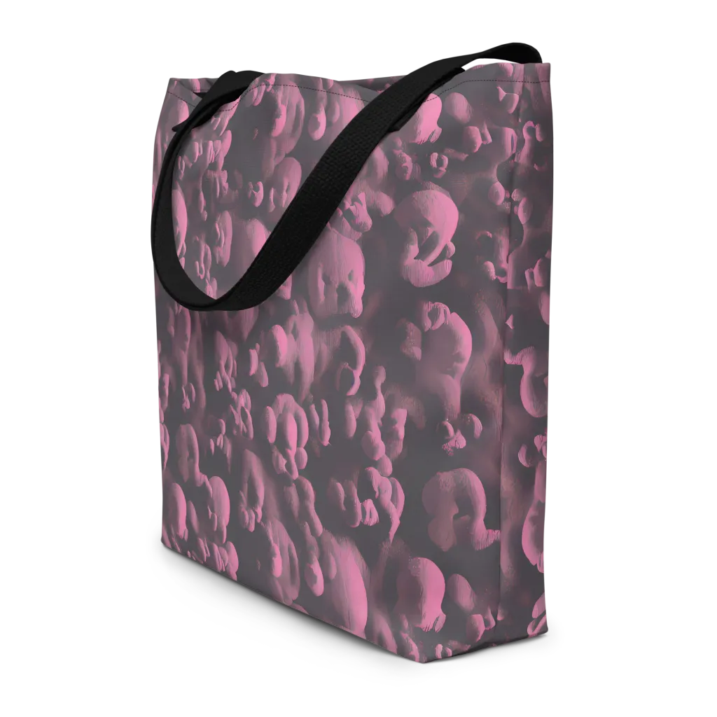 Mauve Metamorphosis on Large Tote Bag W/ Pocket — Front