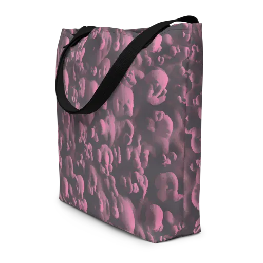Mauve Metamorphosis on a Large Tote Bag W/ Pocket