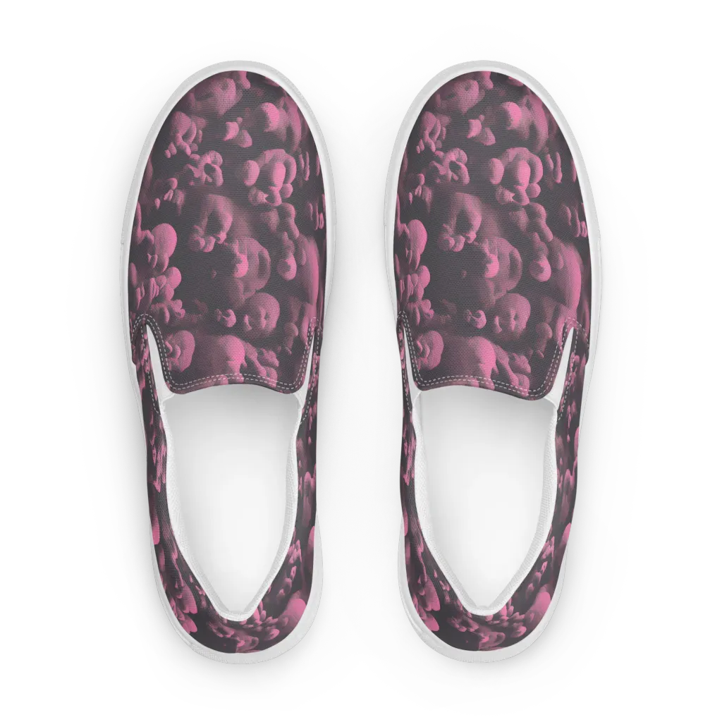 Mauve Metamorphosis on Women's Slip-On Canvas Shoes — Front