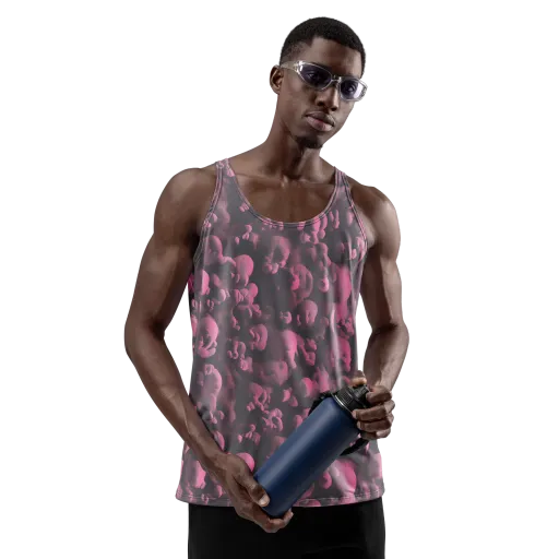 Mauve Metamorphosis on a Men's Tank Top