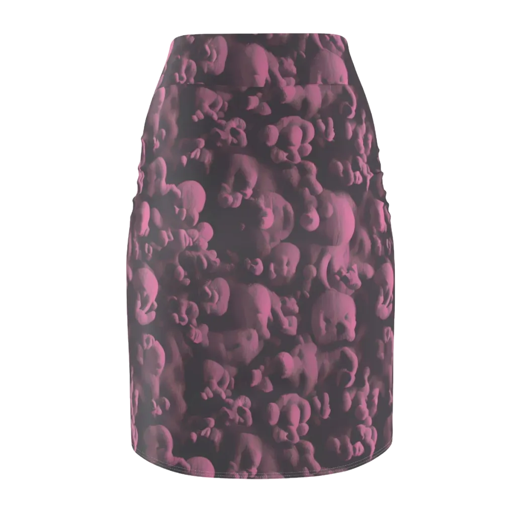 Mauve Metamorphosis on Pencil Skirt — Back