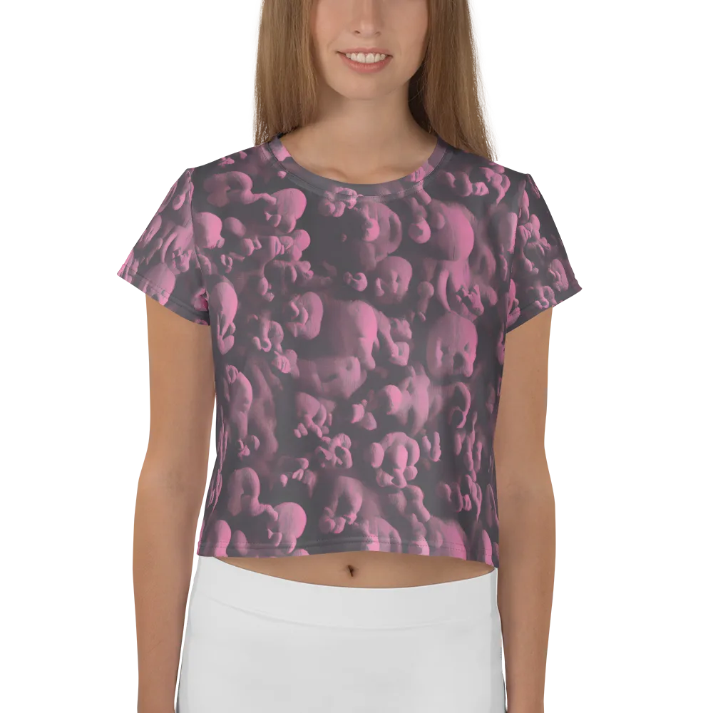 Mauve Metamorphosis on Crop Tee — Front