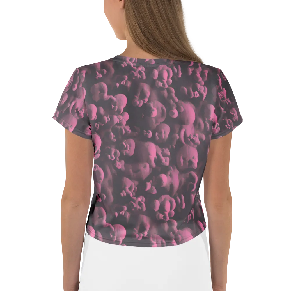 Mauve Metamorphosis on Crop Tee — Back