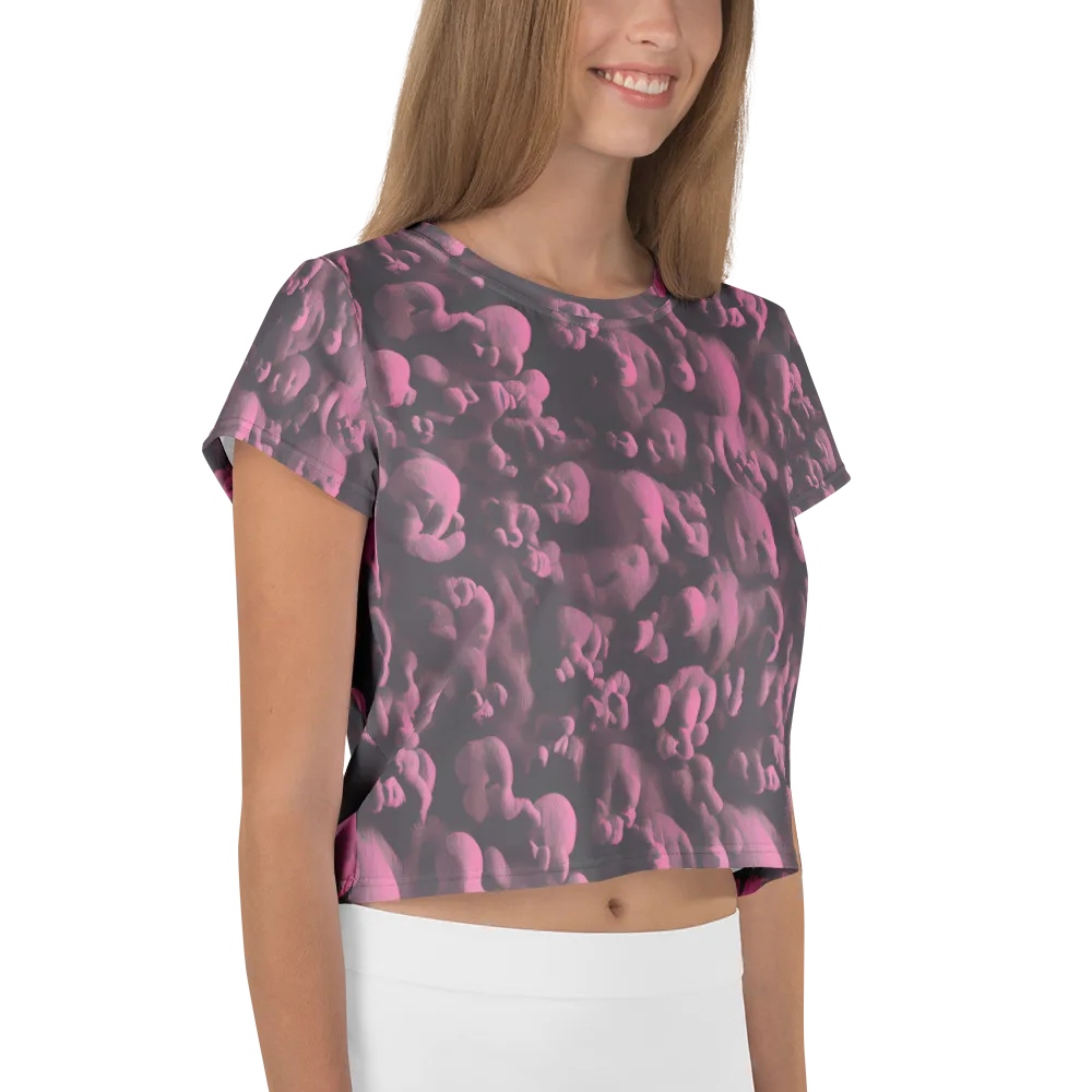 Mauve Metamorphosis on Crop Tee — Right