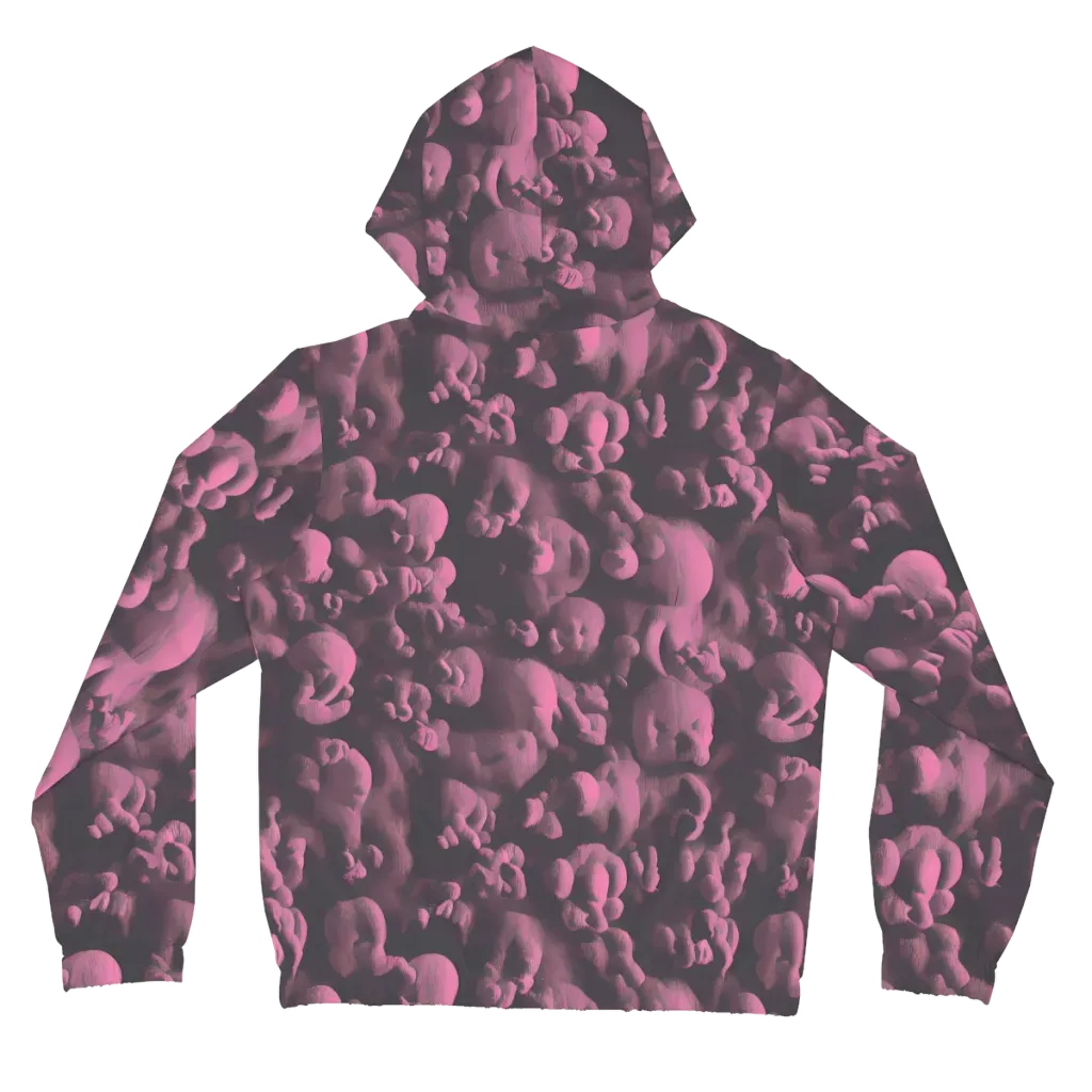 Mauve Metamorphosis on Women's Full-Zip Hoodie — Back