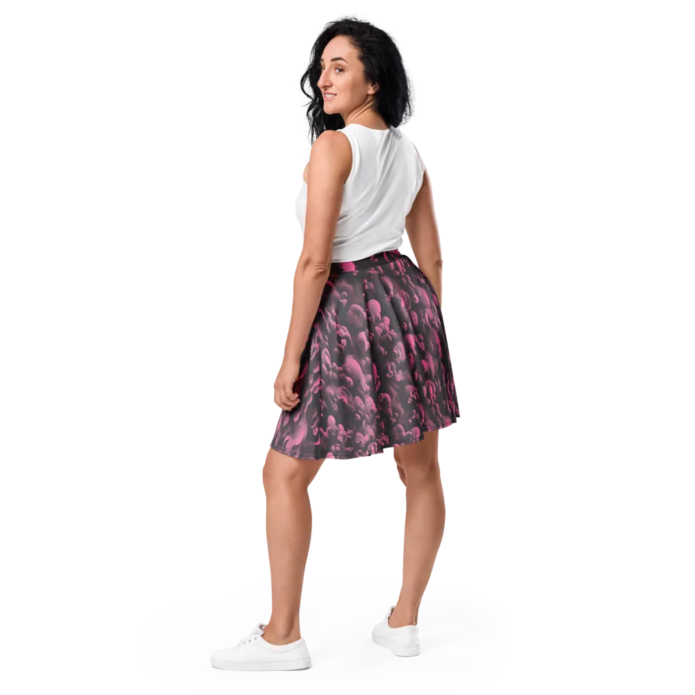 Mauve Metamorphosis on Skater Skirt — Back