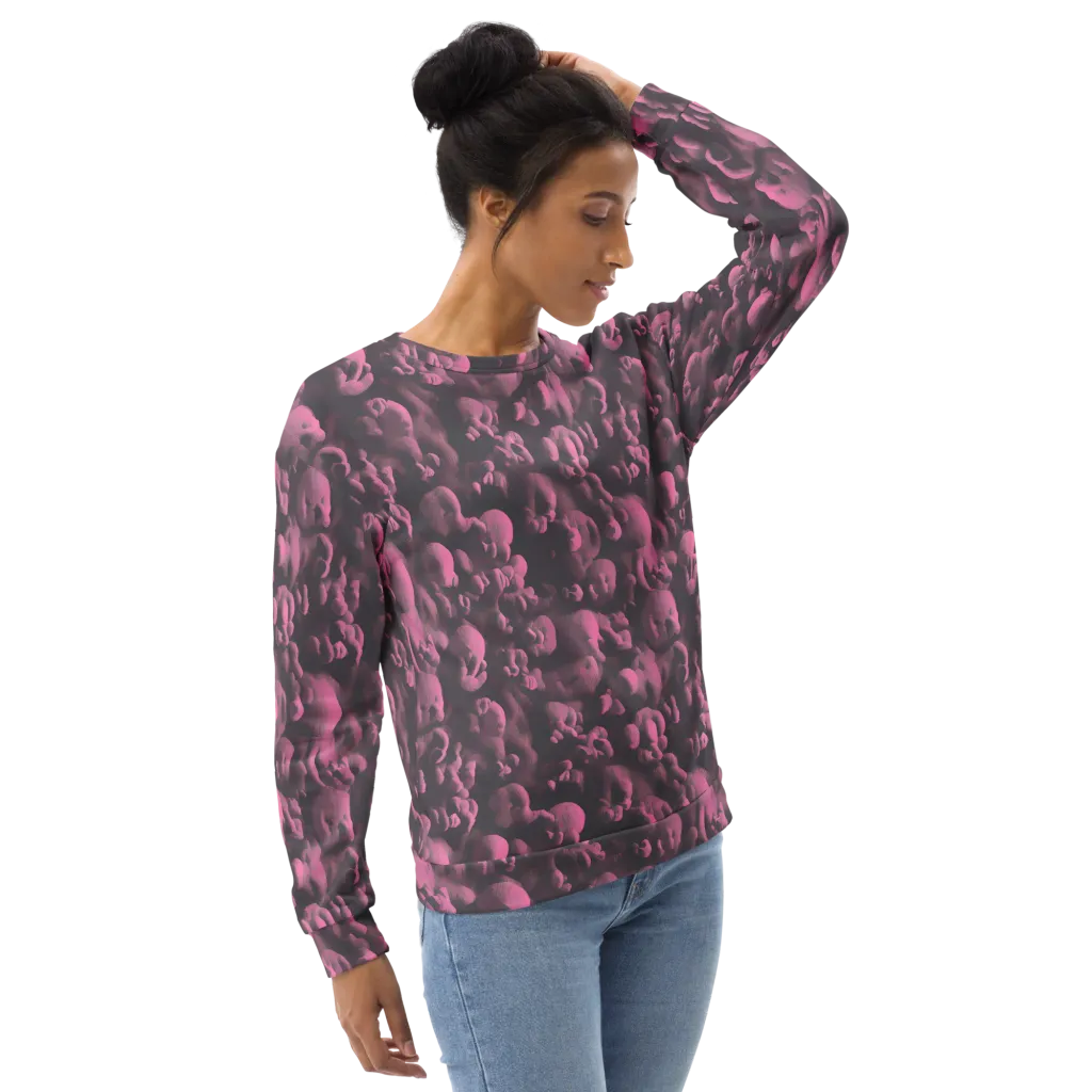 Mauve Metamorphosis on Sweatshirt — Right Front