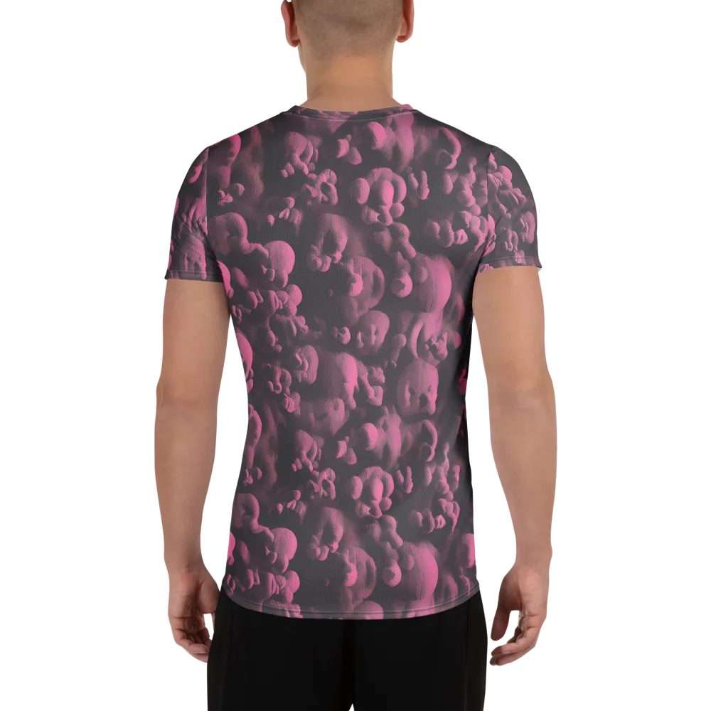 Mauve Metamorphosis on Men's Athletic T-Shirt — Back