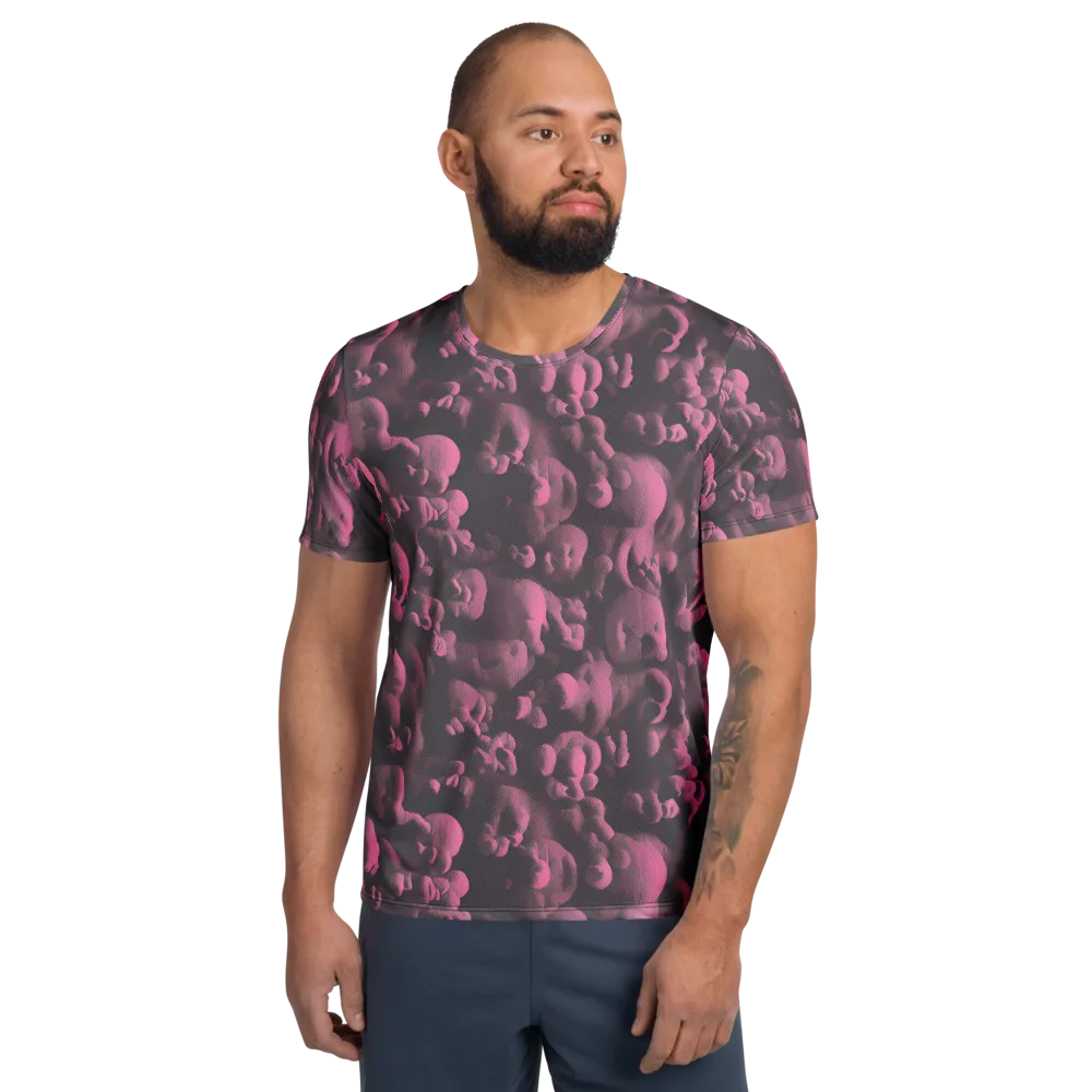 Mauve Metamorphosis on Men's Athletic T-Shirt — Front