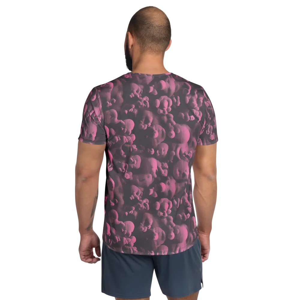 Mauve Metamorphosis on Men's Athletic T-Shirt — Back