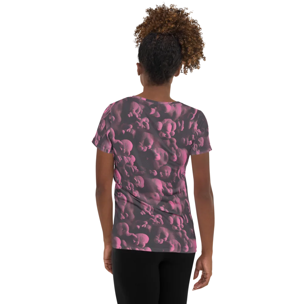 Mauve Metamorphosis on Women's Athletic T-Shirt — Back