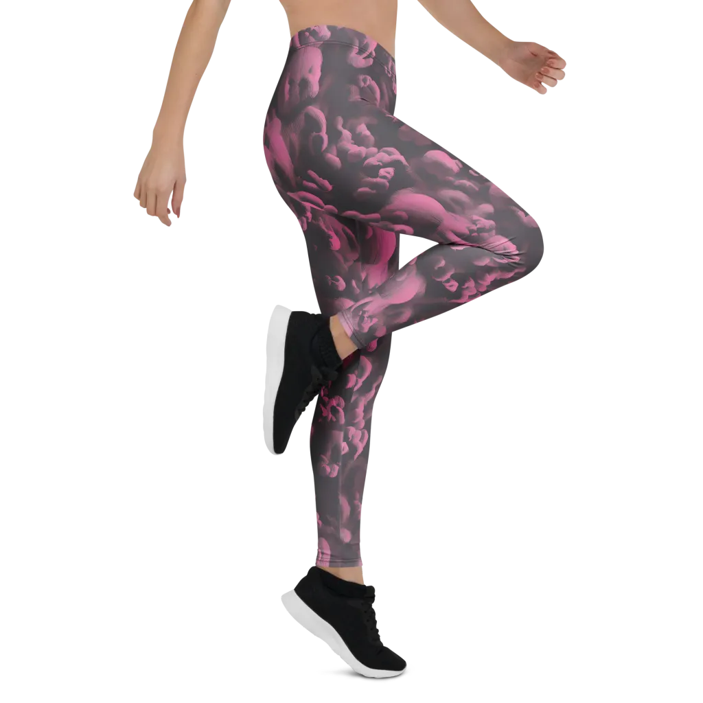 Mauve Metamorphosis on Leggings — Right