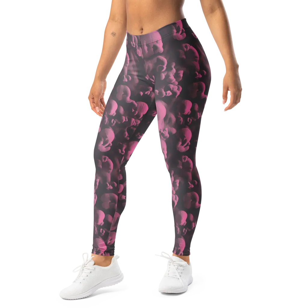 Mauve Metamorphosis on Leggings — Left Front
