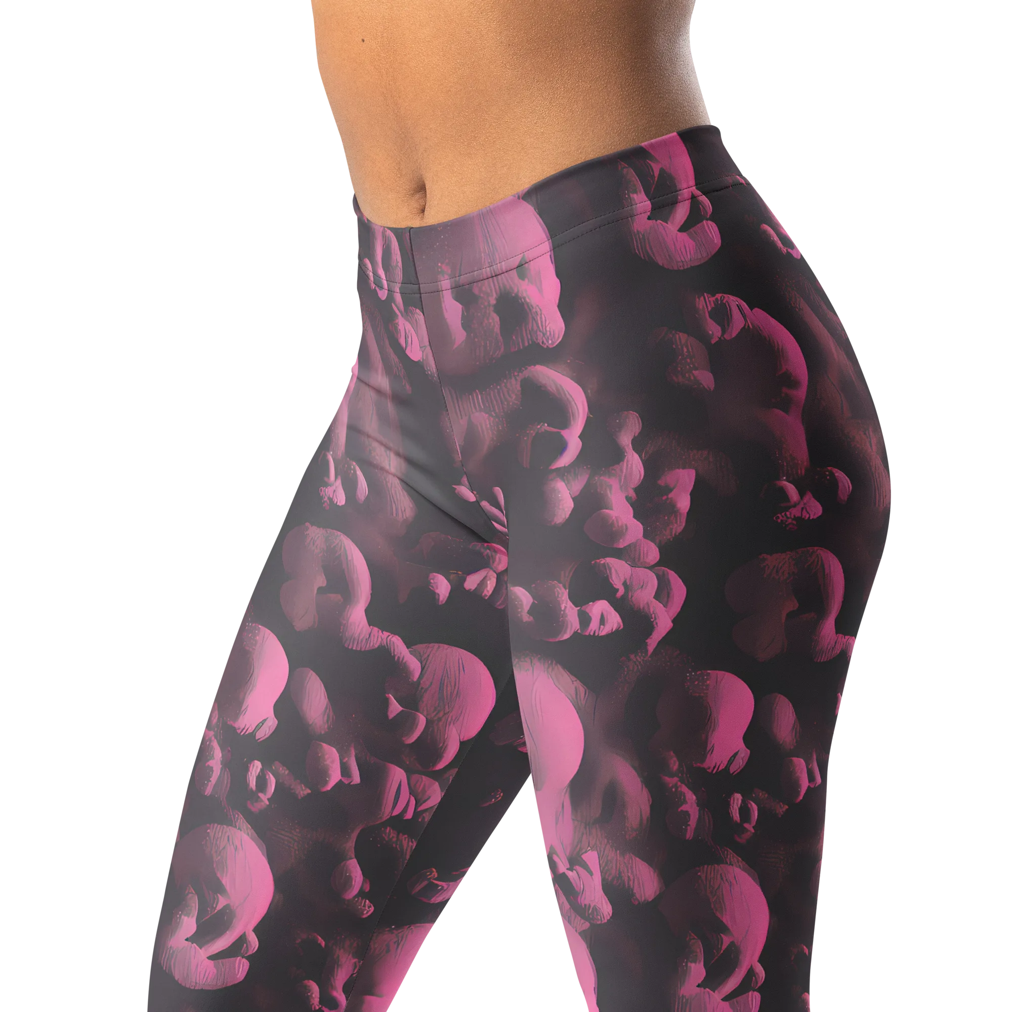 Mauve Metamorphosis on Leggings — Left Front