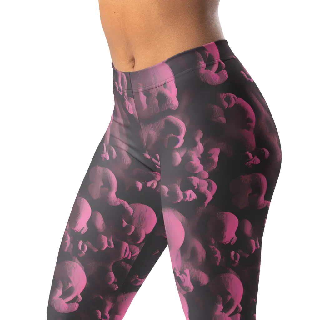 Mauve Metamorphosis on Leggings — Left Front