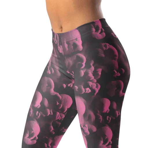 Mauve Metamorphosis on a Leggings