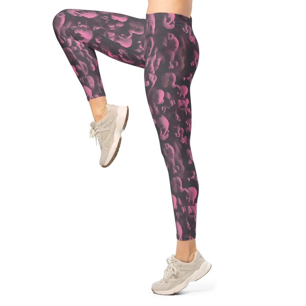 Mauve Metamorphosis on Leggings — Left