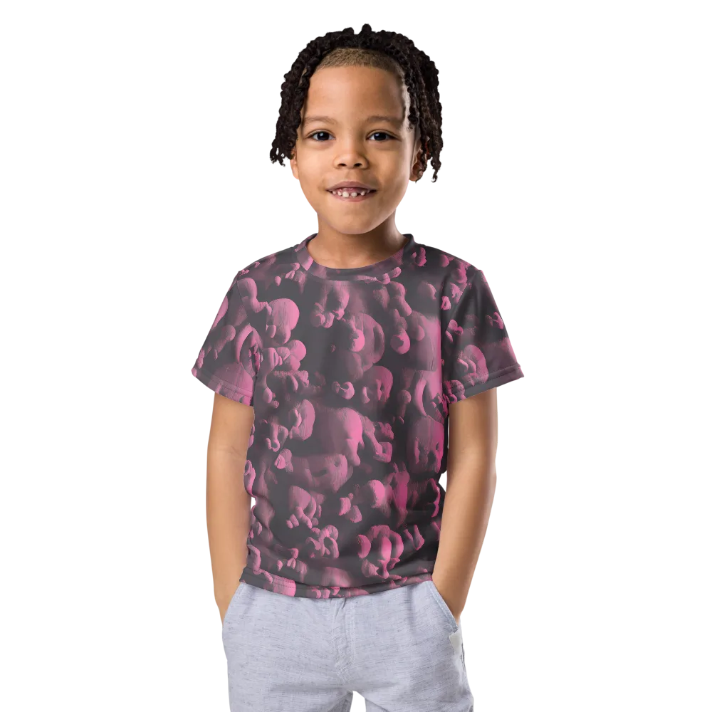 Mauve Metamorphosis on Kids Crew Neck T-Shirt — Front