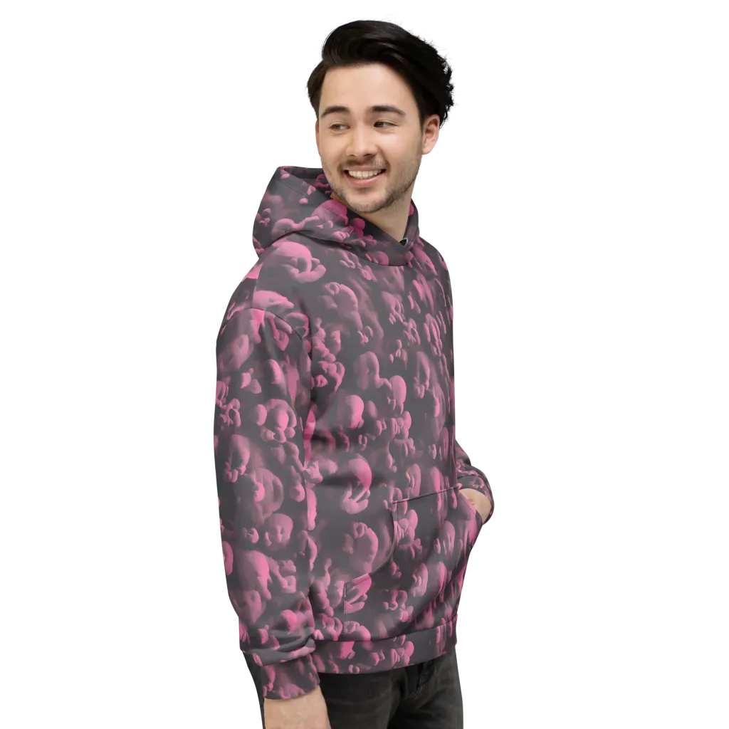 Mauve Metamorphosis on Hoodie — Right