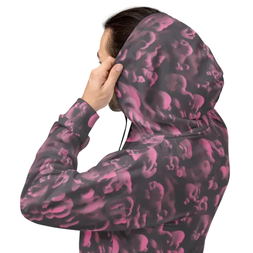 Mauve Metamorphosis on a Hoodie