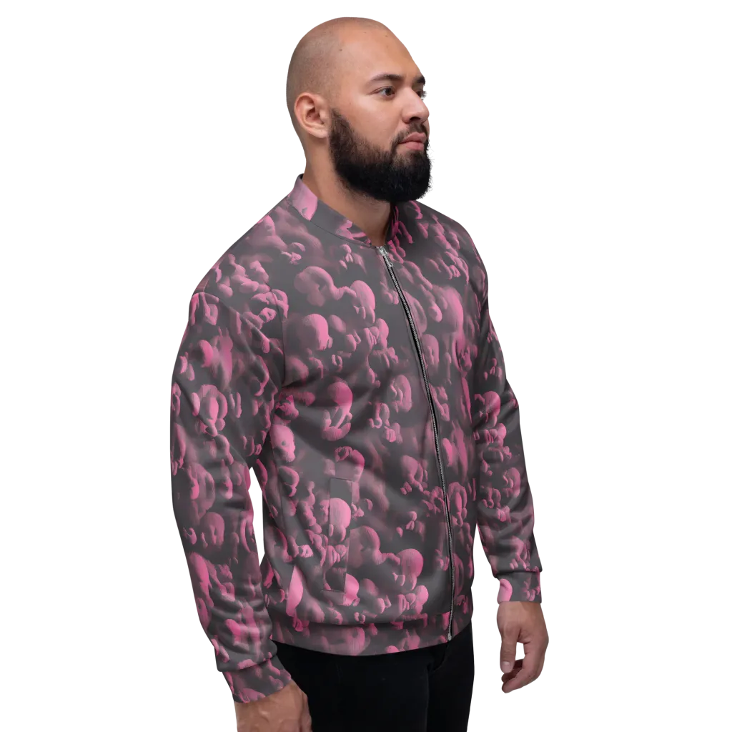 Mauve Metamorphosis on Bomber Jacket — Right