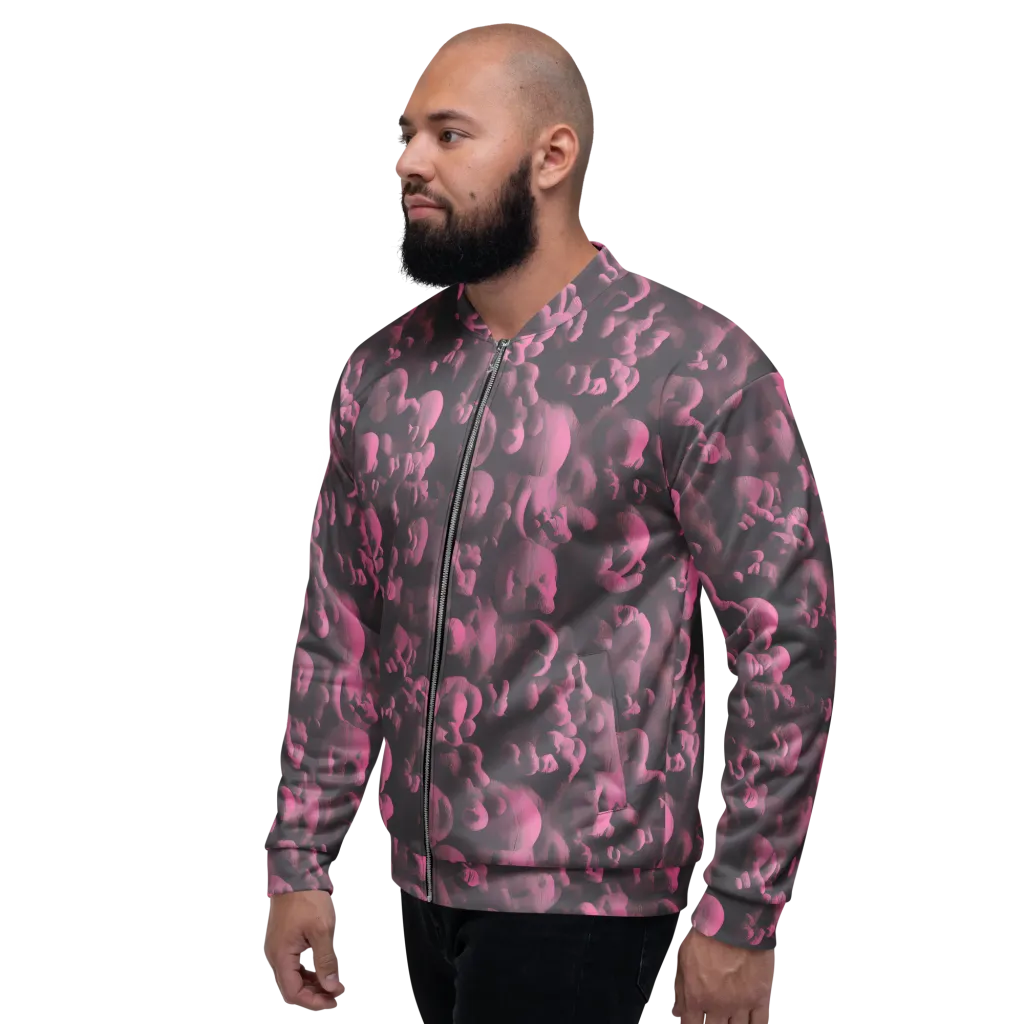 Mauve Metamorphosis on Bomber Jacket — Left
