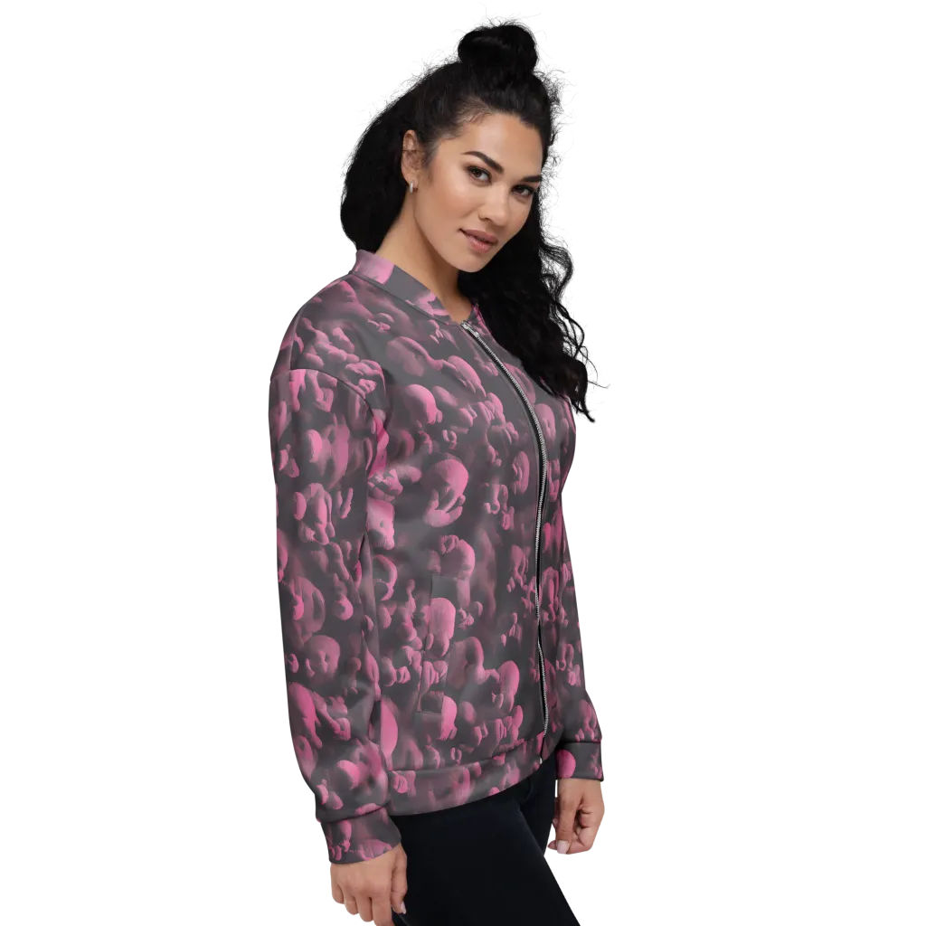 Mauve Metamorphosis on Bomber Jacket — Right
