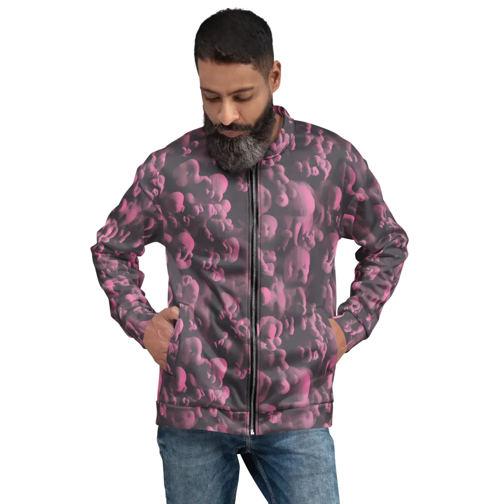 Mauve Metamorphosis on Bomber Jacket — Front