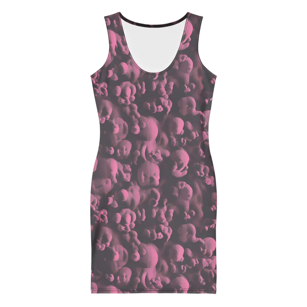 Mauve Metamorphosis on Bodycon Dress — Front