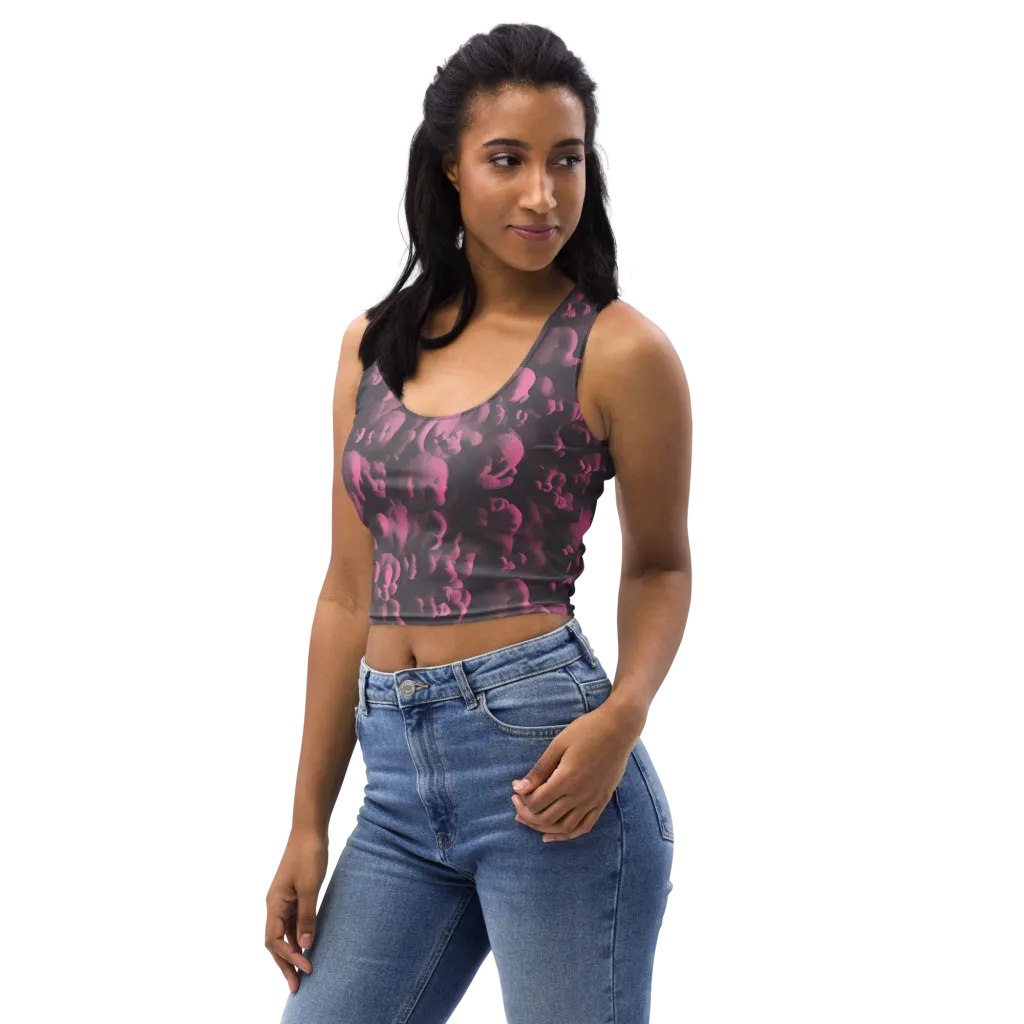 Mauve Metamorphosis on Crop Top — Left Front