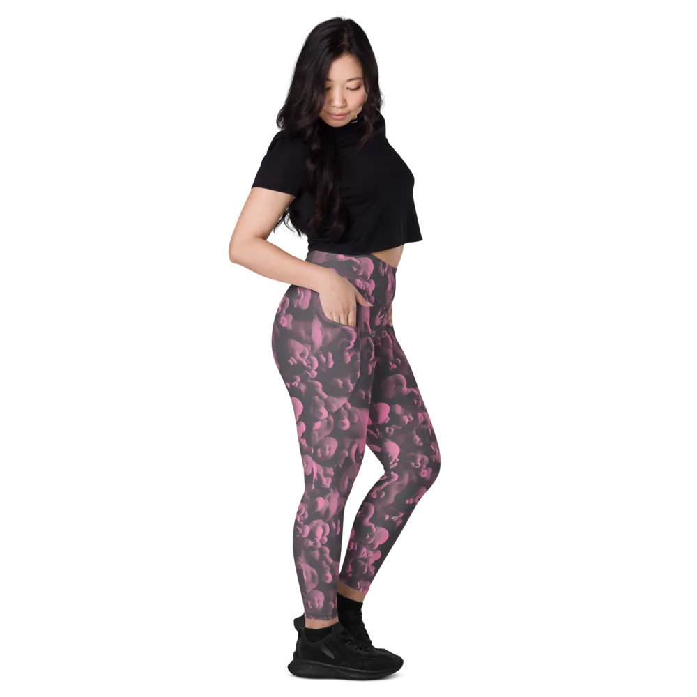 Mauve Metamorphosis on Leggings with Pockets — Right
