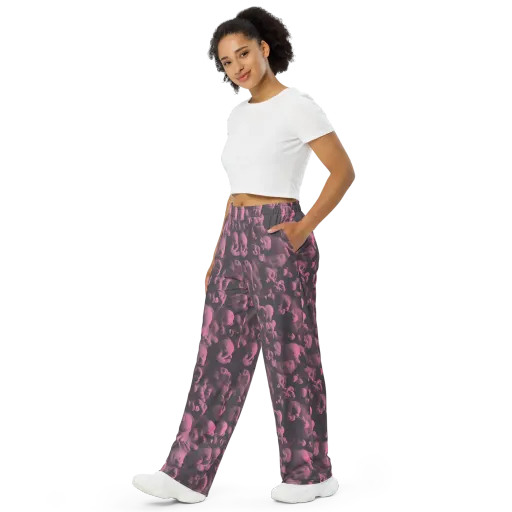 Mauve Metamorphosis on a Wide-Leg Pants