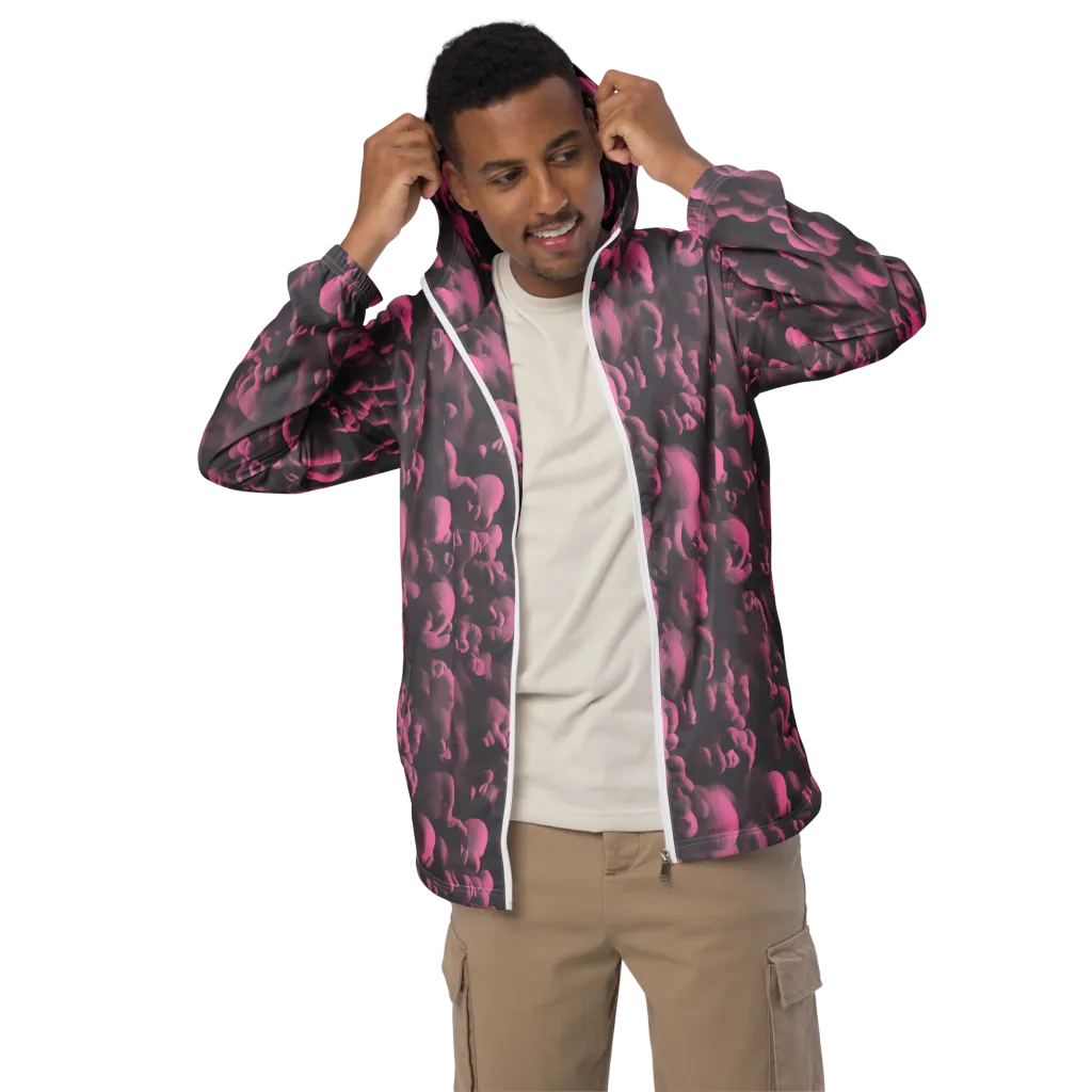 Mauve Metamorphosis on Men's Windbreaker — Front