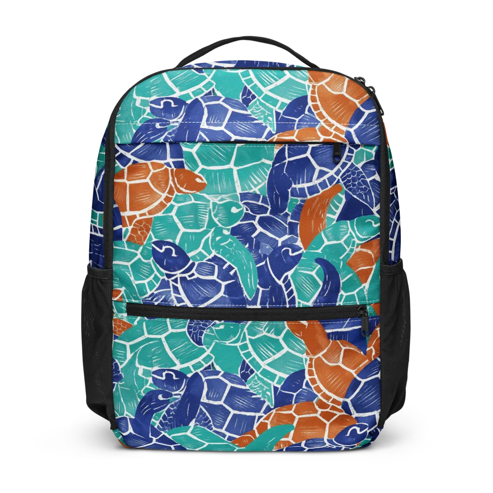 Indigo Shells on Utility Backpack — Front