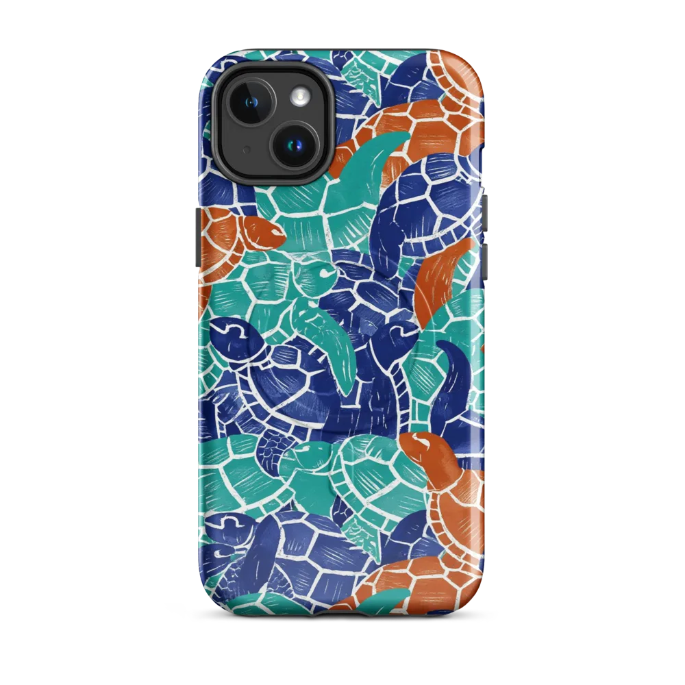 Indigo Shells on MagSafe Tough Case for iPhone® — Front