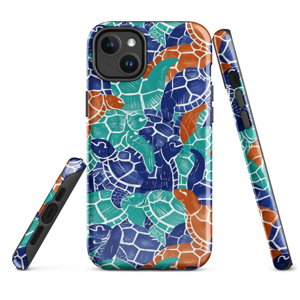 Indigo Shells on MagSafe Tough Case for iPhone® — Front