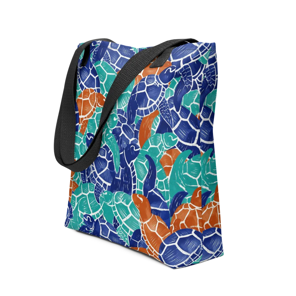 Indigo Shells on Tote Bag — Front