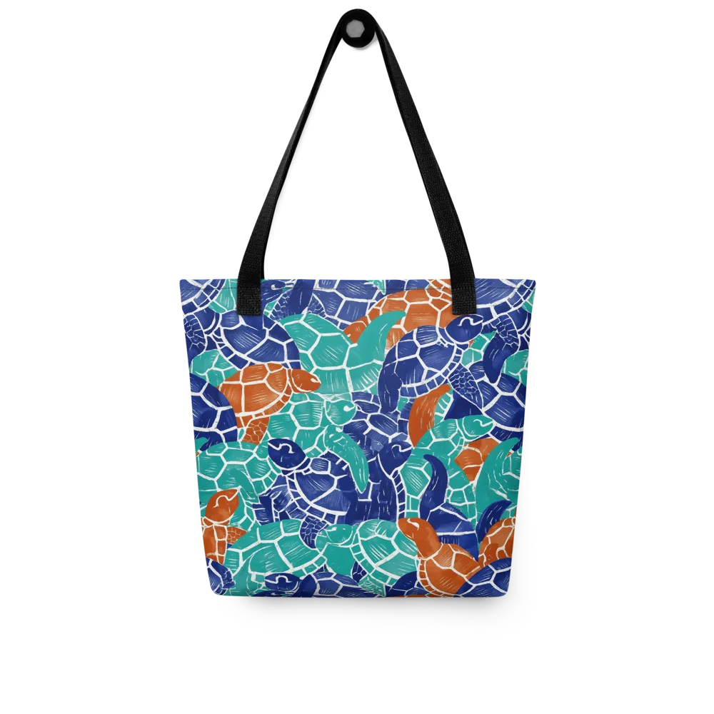 Indigo Shells on Tote Bag — Front