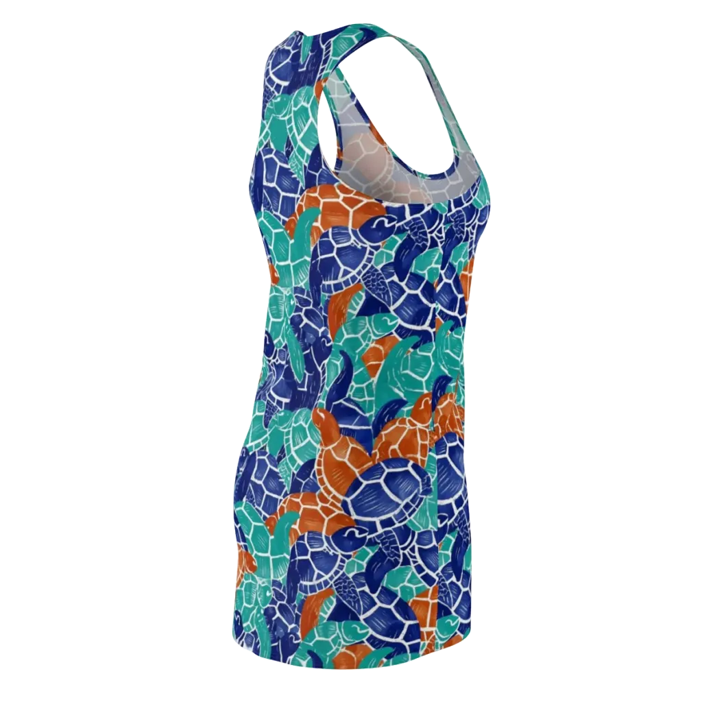 Indigo Shells on Racerback Dress — Back Side