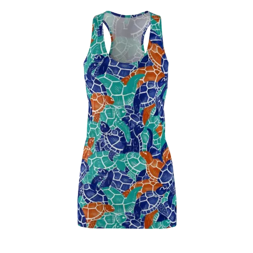 Indigo Shells on a Racerback Dress