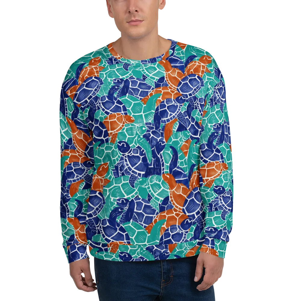 Indigo Shells on Sweatshirt — Front
