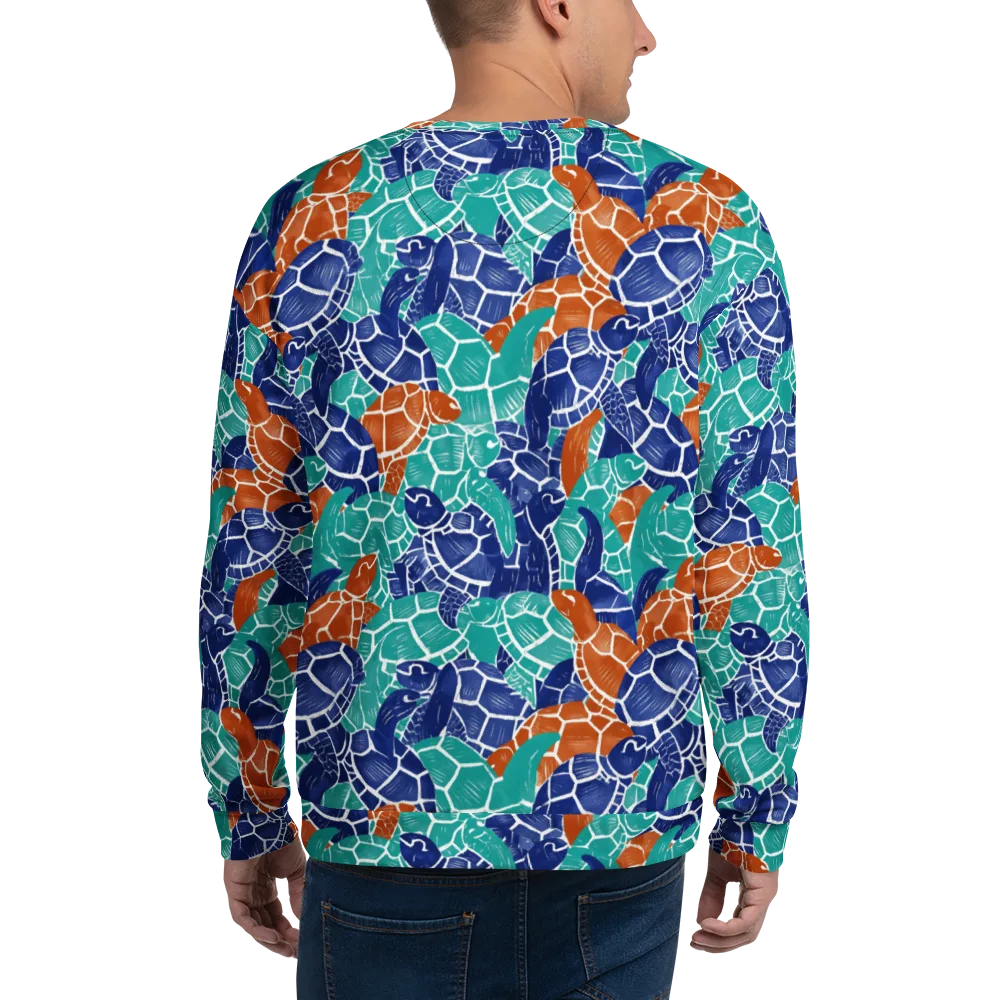 Indigo Shells on Sweatshirt — Back