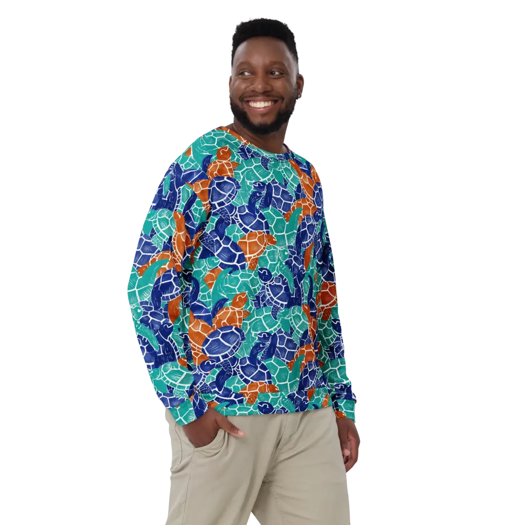 Indigo Shells on Sweatshirt — Front