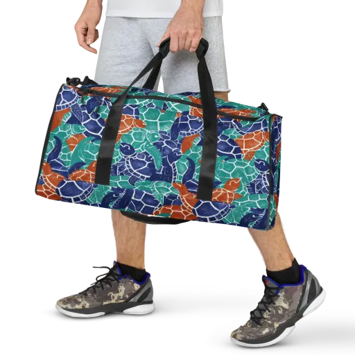 Indigo Shells on a Duffle Bag