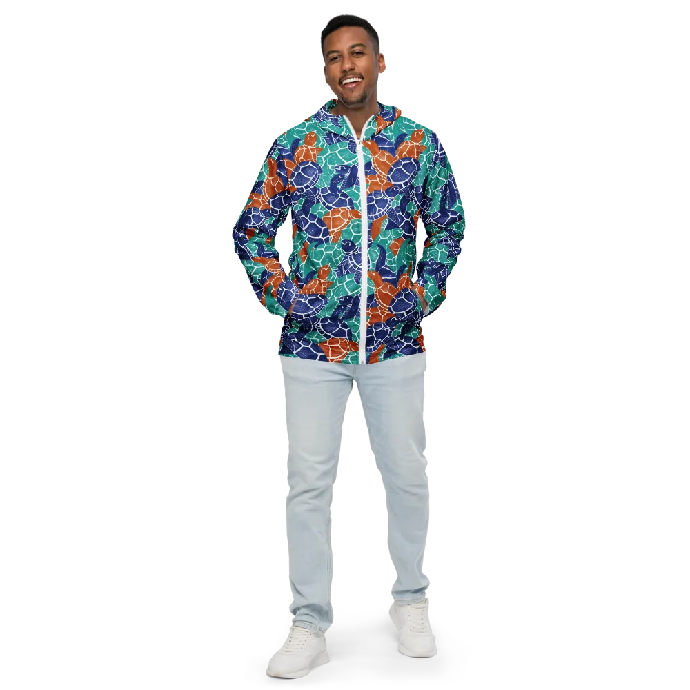Indigo Shells on Men's Windbreaker — Front