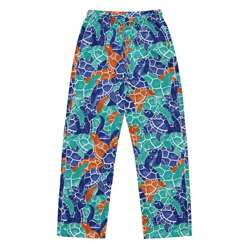 Indigo Shells on Women's Pajama Pants — Front